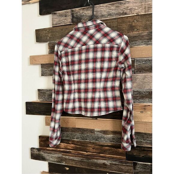 BDG NWT Urban Outfitters Dakota Cropped Flannel Button-Down Shirt XS - Picture 3 of 6